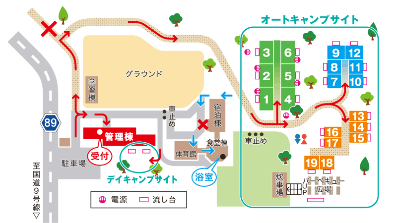 オートキャンプサイトマップ