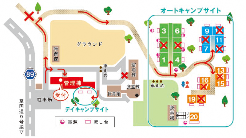 R3オートキャンプサイトマップ
